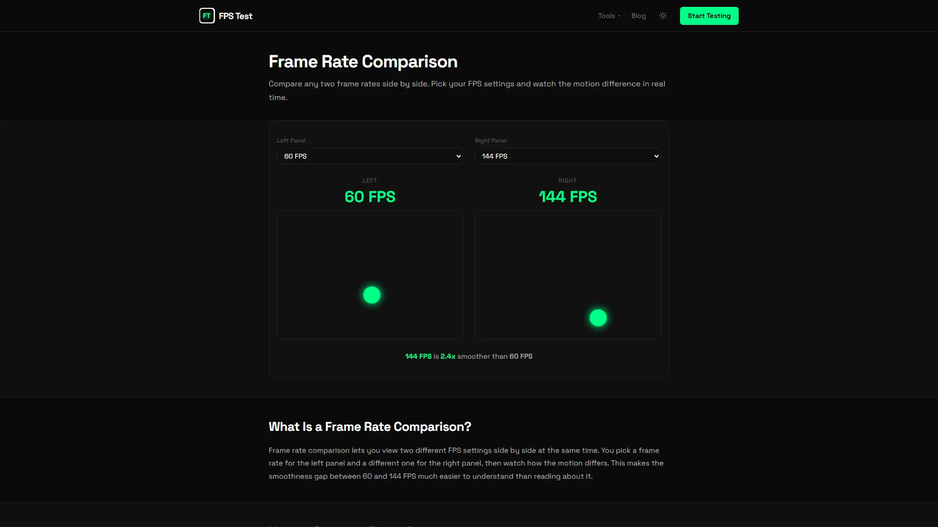 FPS comparison tool to check your Fortnite frame rate side by side
